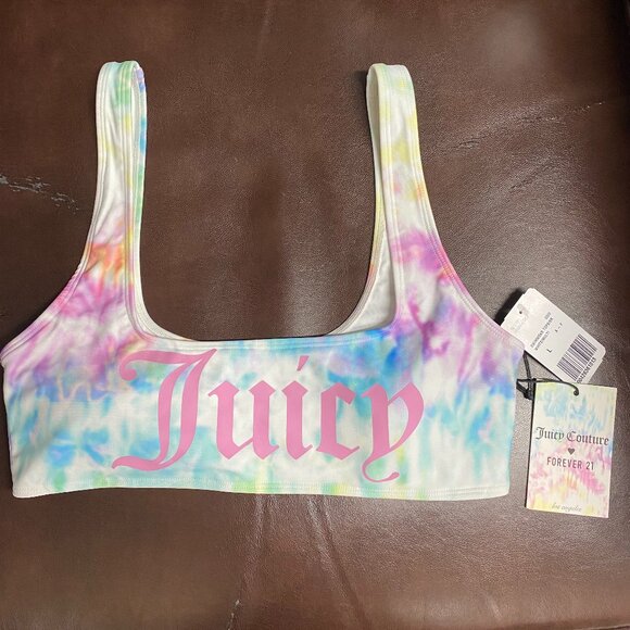 New! Juicy Couture Forever 21 Swimwear Top Size L - Picture 1 of 4